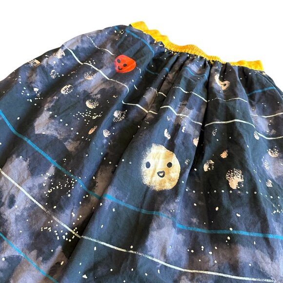 Modcloth 100% Cotton Space Universe Planet Skirt A-Line Full Size Medium - Picture 10 of 12
